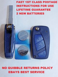 Fiat Punto Stilo Idea New 3 Button Remote Key Fob Case Flip Out Key