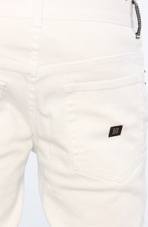 KR3W The K Skinny Fit Jeans in White Wash