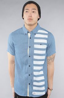 11 After 11 The Striped Print SS Buttondown Shirt in Denim  Karmaloop