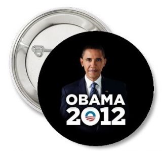 President BARACK OBAMA Photo 2012 Election Campaign LOGO Pinback