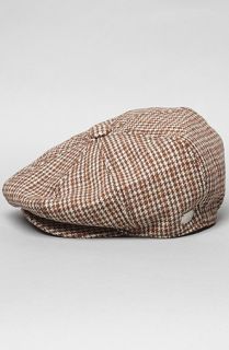 Coal The Wallace Cap in Brown Plaid Concrete