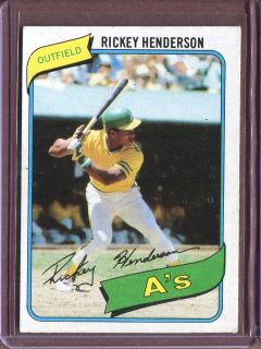 search our store pesamember 1980 topps 482 rickey henderson rc vg
