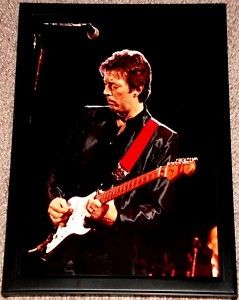 Eric Clapton Fender Blackie Strat Framed 80s Portrait