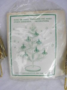  Foil Umbrella Christmas Ornaments w Package F w Woolworth Co