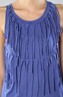 Sauce The AA Fringe Tank in Blue Concrete