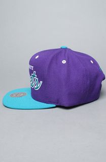 Mitchell & Ness The Charlotte Hornets Script 2Tone Snapback Cap in
