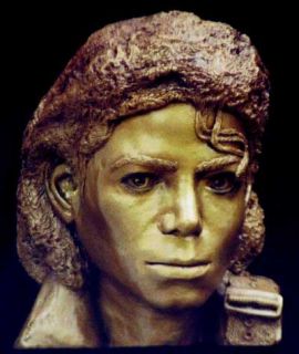 Michael Jackson Bust Made from Life Mask Sculpture Pop