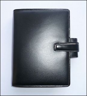 Filofax Berkeley Pocket Wallet Organiser Black Premium Leather Box