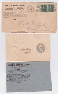 Louisville KY Ernest w Browns Studio 1909 Advertising Cover with