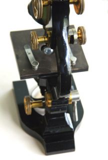 Ernst Leitz Wetzlar Antique Brass Continental Microscope Stativ B