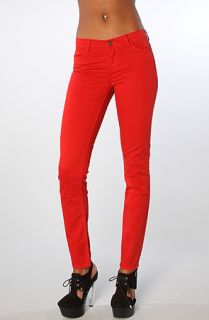 Dittos The Dawn Mid Rise Skinny Jean in Red
