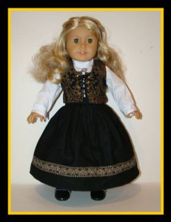 Doll Clothes Fancy Dirndl Set Fits American Girl Kirsten