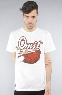 Omit The Snatch Back Tee in White Concrete