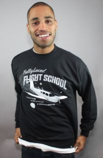 Fully Laced The Fully Laced Flight School II CrewneckBlkGry