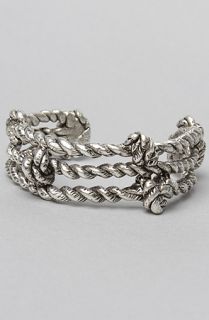 CHRISHABANA The My Enemy Rope Burn Cuff in Oxidized Rhodium