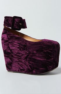 Jeffrey Campbell The Pointe Shoe in Purple Velvet