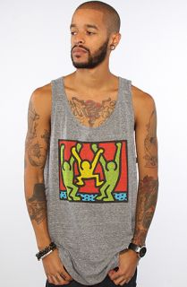 Obey The Limited Series Haring Friends Tank in Heather Gray
