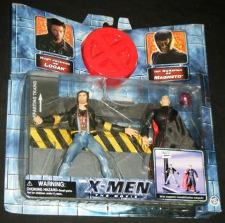 Men The Movie Logan vs Magneto 2 Pack Toy Biz 2000