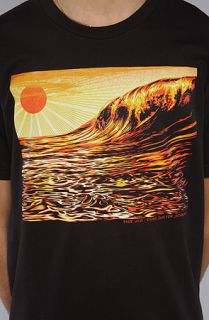 Obey The Dark Wave Rising Sun Japan Relief Tee in Black  Karmaloop