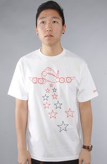 Fly Society The Drop Tee in White Concrete