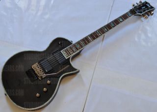 ESP LTD Deluxe EC 1000FR See Thru Black Electric Guitar. EC 1000 FR