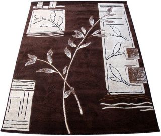 Falling Leaves Woven 6x8 Area Rug Brown Brand New Actual Size 55 x 7