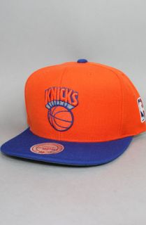 123SNAPBACKS New York Knicks Snapback HatMN LogoOrgBlu
