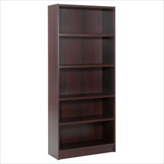 Nexera Essentials 5 Shelf Tall Wood Bookcase