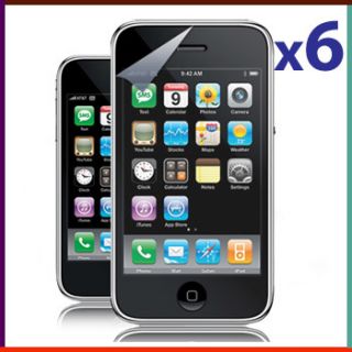 6X Clear Screen Protector Cover for Apple iPhone 3G 3GS