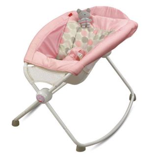 Fisher Price Baby Pink Newborn Rock N Play Sleeper w Toy Seat New