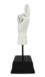 Vitruvian Collection `Fingers Crossed` Art Decor Statue