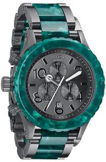 Nixon The 4220 Chrono Watch in Gunmetal and Emerald