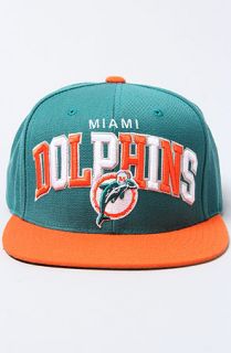 Mitchell & Ness The Miami Dolphins Tri Pop Snapback Hat in Green