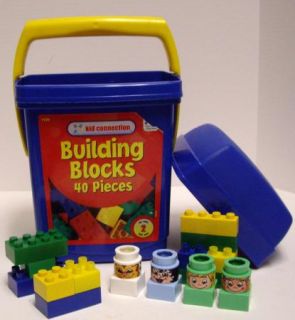 81 Pieces Kid Connection Plastic Toy Building Blocks w Handled Bucket