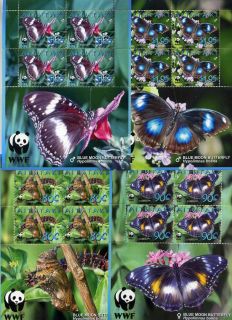 wwf butterflies aitutaki mnh complete set of s s complete set of