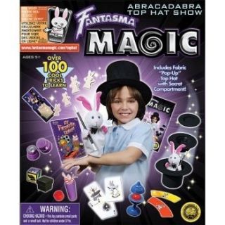 Abracadabra Top Hat Magic Kit set Toy by Fantasma Toys 100 tricks