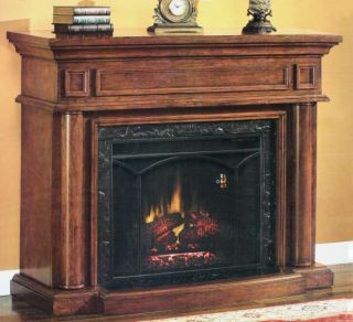 54 inch Electric Fireplace Vintage Mahogany Finish REM New