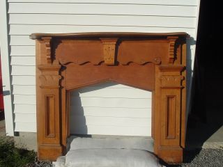 Antique Oak Carved Mantel 5x 4 Nice Home Decor Fireplace Mantel
