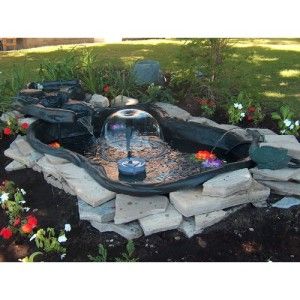 400 Gallon Liner Fish Pond Kit Includes Pump with Fountain Head
