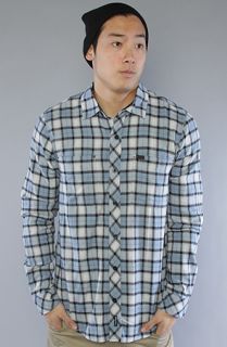 LRG The Game Green Buttondown Shirt in Light Grey