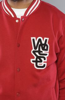 WeSC The Warren Baseball Jacket in Rio Red