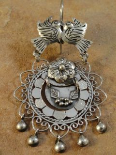 beautiful traditional sterling silver earrings from oaxaca