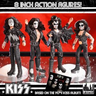 Kiss First Album Series 2 Two figures Dolls Complete Set of Four 8