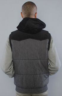 LRG The Gold Rush Vest in Black Concrete