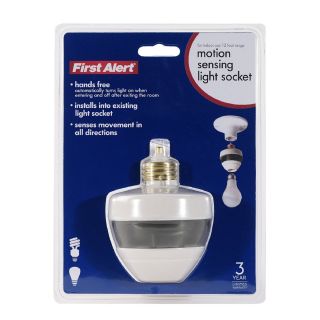 First Alert PIR725 Motion Sensor Sensing Light Socket Indoor Use Only