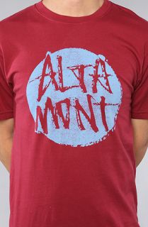 Altamont The Wallace Tee in Burgundy Concrete