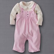 First Moments 2 Piece Bodysuit and Corduroy Overalls Set 0 3M BRAND