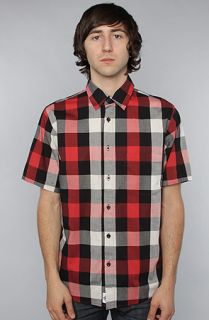 Know1edge The Rickk SS Buttodown Shirt in Red Plaids