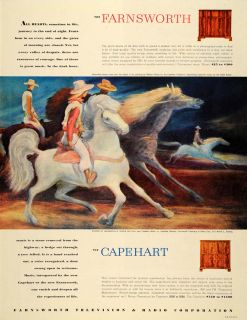 1946 Ad Farnsworth Capehart Phonograph radio Moon Horse   ORIGINAL