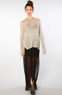 LA Boutique The Spare Me Sweater in Heather Gray